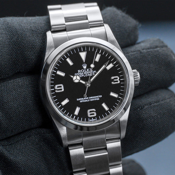 Rolex Explorer 14270 36mm Black Dial Box & Papers