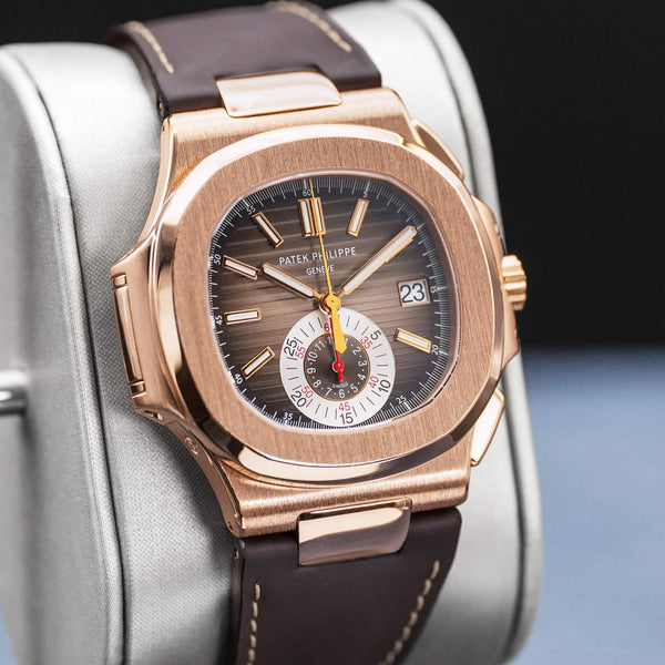 Patek Philippe Nautilus Chrono 5980R Rose Gold Brown Dial 2010 Box & Papers