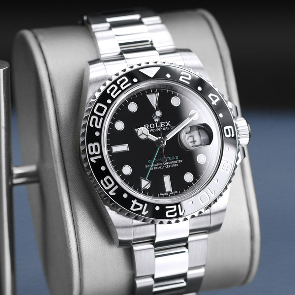 Angled view with reflection of Rolex GMT-Master II 40mm 2019