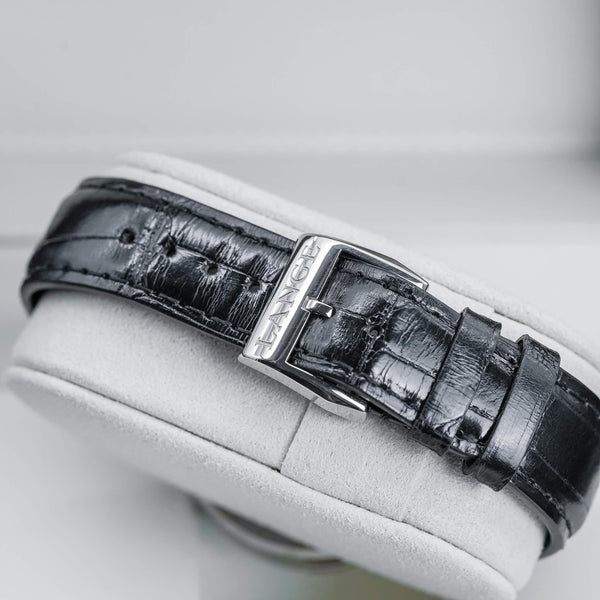 A. Lange & Sohne Lange 1 192.029 Moon Phase strap and buckle detail