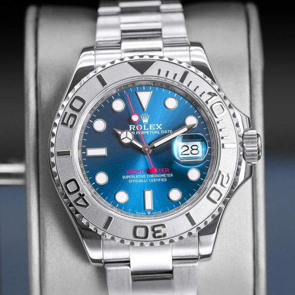 Central view of Rolex Yacht-Master 126622 "Captain America" Blue Dial