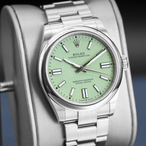Rolex Oyster Perpetual 134300 Pistachio Dial 41mm 2025 Box & Papers