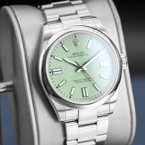 Rolex Oyster Perpetual 134300 Pistachio Dial 41mm 2025 Box & Papers