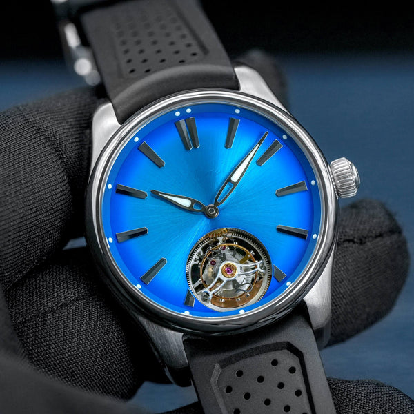 H.Moser & Cie Pioneer Tourbillon Arctic Blue 40mm 2024 Box & Papers