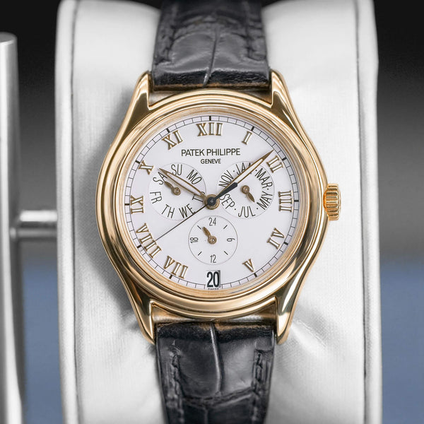 Central view of Patek Philippe Annual Calendar 5035J Yellow Gold