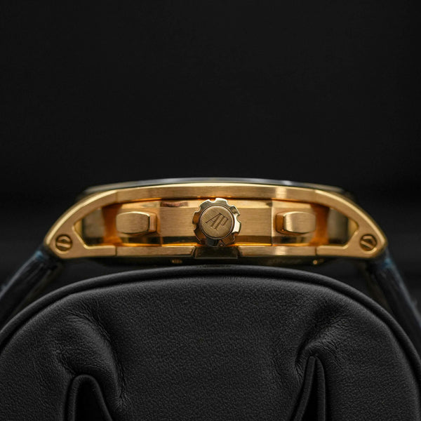 Side profile of Audemars Piguet Code 11.59 Chronograph 26393OR Blue Dial