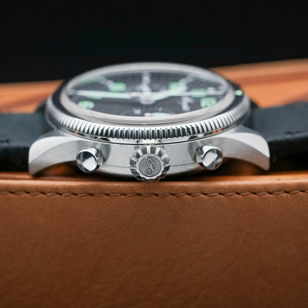 Side profile of Breguet Type XX Chronograph 2057ST Black Dial