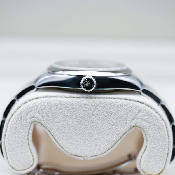 Opposite side view of Rolex Oyster Perpetual 134300 Blue Dial