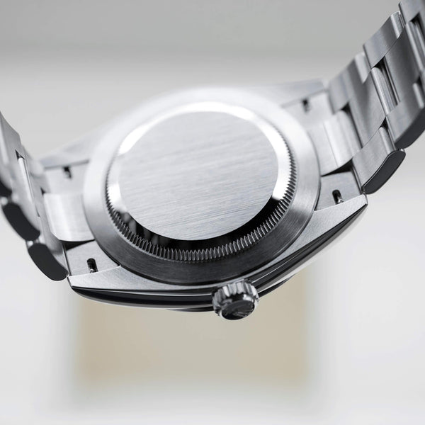 Caseback of Rolex Oyster Perpetual 134300 Blue Dial