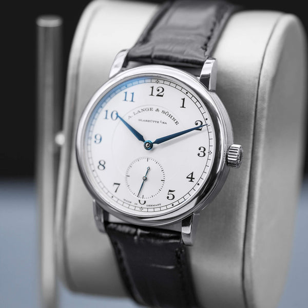 Angled opposing view with reflection of A. Lange & Sohne 1815 235.049 Silver Dial