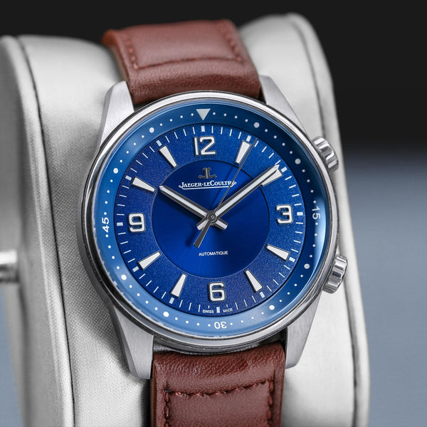 Slight angled view of Jaeger-LeCoultre Polaris Q9008480 Blue Dial