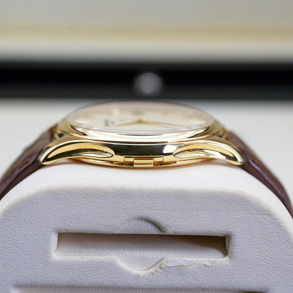 Opposite side view of Patek Philippe Calatrava 5227J Ivory Dial