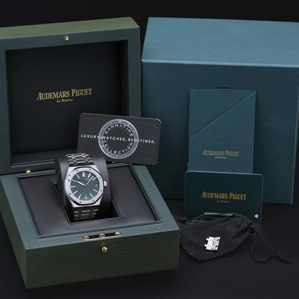 Audemars Piguet Royal Oak 15510ST Green Dial 41mm 2025 Box & Papers