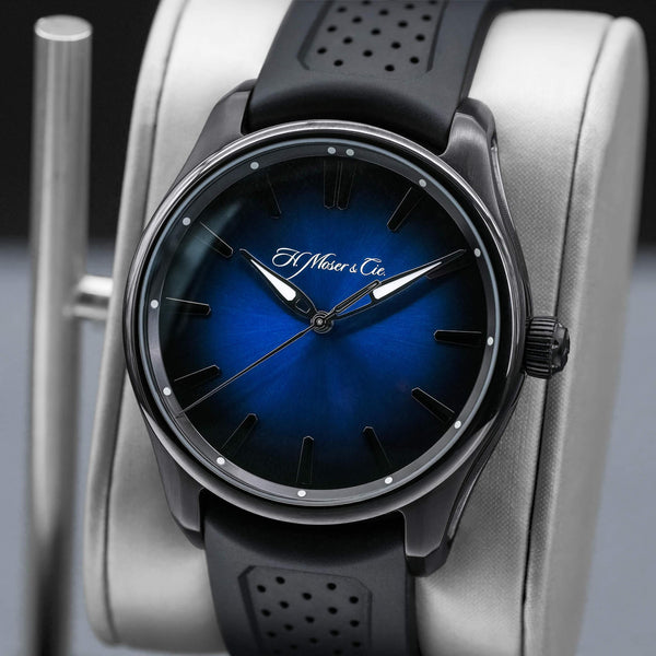 H. Moser & Cie Pioneer 3200-1205 Funky Blue Fume Dial 43mm Box 2021 Box & Papers