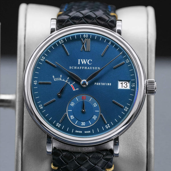 IWC Portofino Hand Wound 8 Days IW510106 Blue Dial 45mm 2019 Box & Papers
