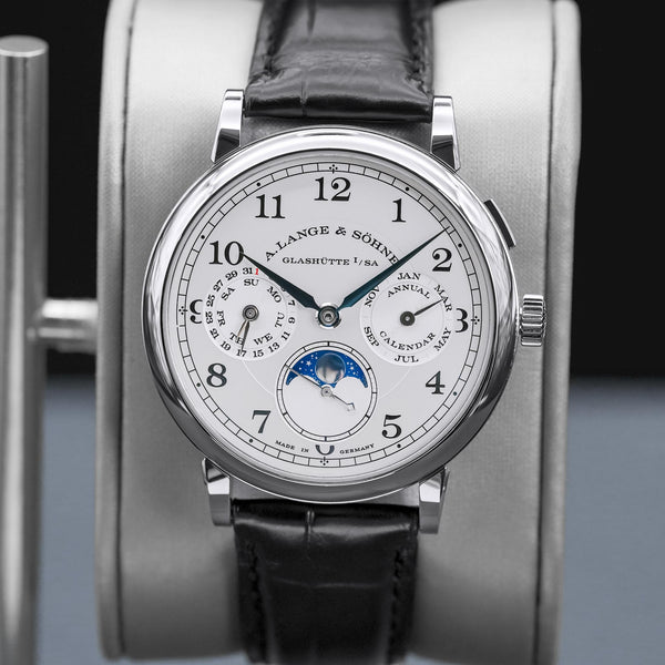A. Lange & Sohne 1815 Annual Calendar 238.026 White Gold 40mm 2018 Box & Papers