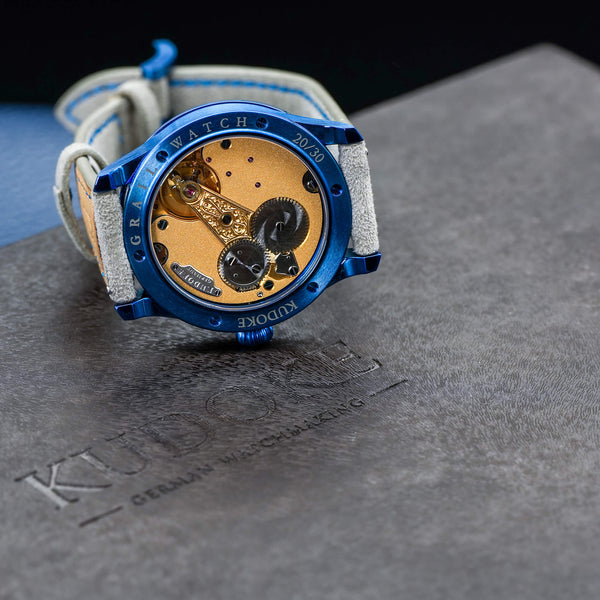 Caseback of Kudoke 2 “Starry Night” Limited Edition showing movement