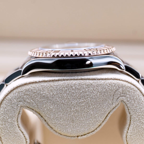 Side profile of Rolex Yachtmaster 116621 Choco Dial case