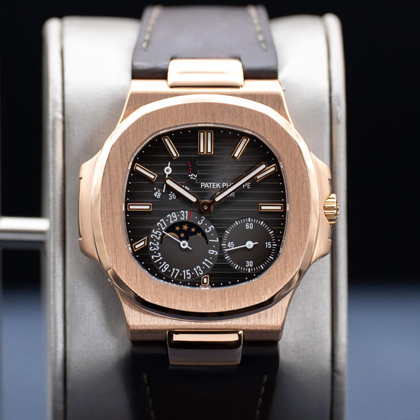 Patek Philippe Nautilus 5712R Rose Gold Brown Dial 40mm Box & Papers