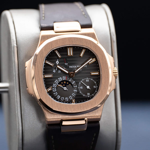 Patek Philippe Nautilus 5712R Rose Gold Brown Dial 40mm Box & Papers
