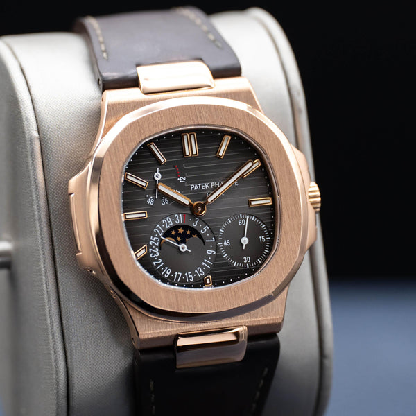 Patek Philippe Nautilus 5712R Rose Gold Brown Dial 40mm Box & Papers
