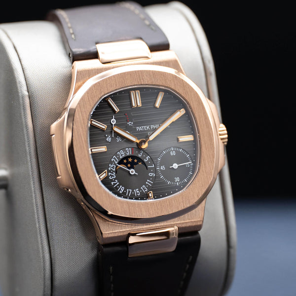 Patek Philippe Nautilus 5712R Rose Gold Brown Dial 40mm Box & Papers