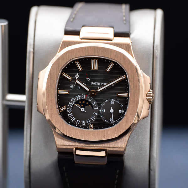 Patek Philippe Nautilus 5712R Rose Gold Brown Dial 40mm Box & Papers