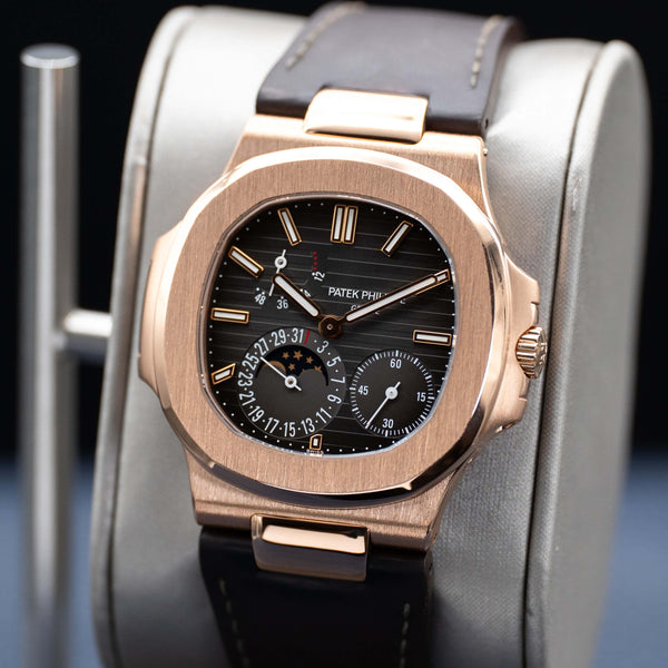 Patek Philippe Nautilus 5712R Rose Gold Brown Dial 40mm Box & Papers