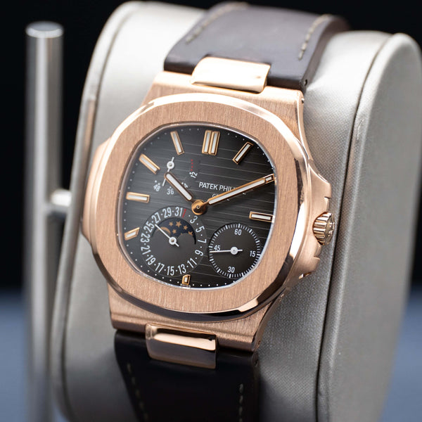 Patek Philippe Nautilus 5712R Rose Gold Brown Dial 40mm Box & Papers