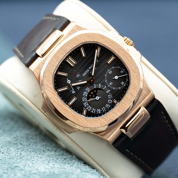 Patek Philippe Nautilus 5712R Rose Gold Brown Dial 40mm Box & Papers