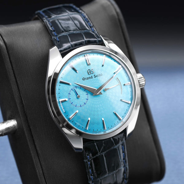 Close-up angled view of Grand Seiko SBGK015 “Ryūsendō”