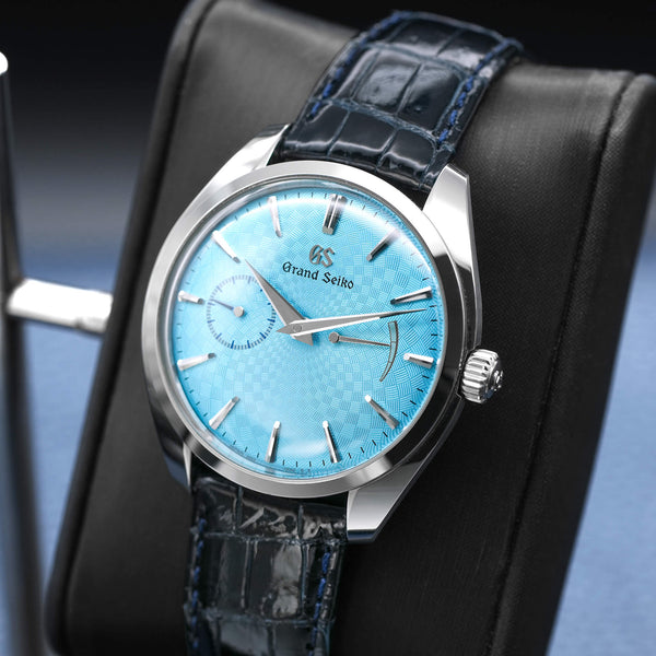 Angled view with reflection of Grand Seiko SBGK015 “Ryūsendō”