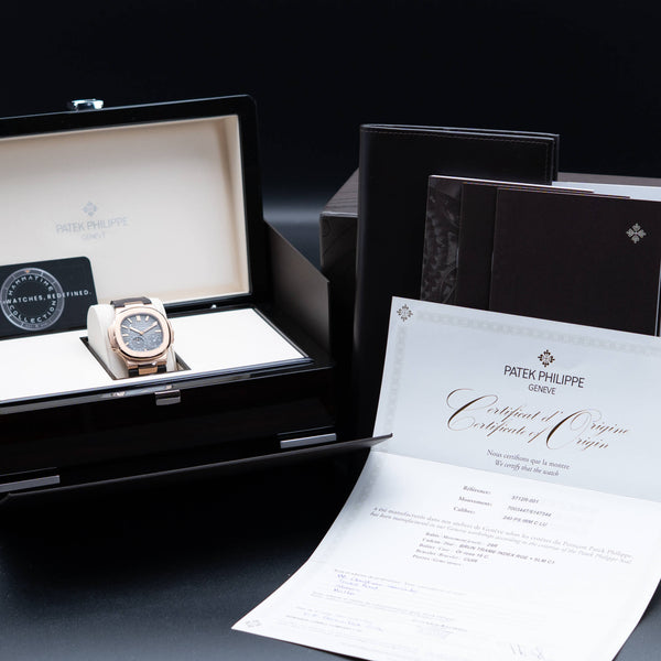 Patek Philippe Nautilus 5712R Rose Gold Brown Dial with box and papers