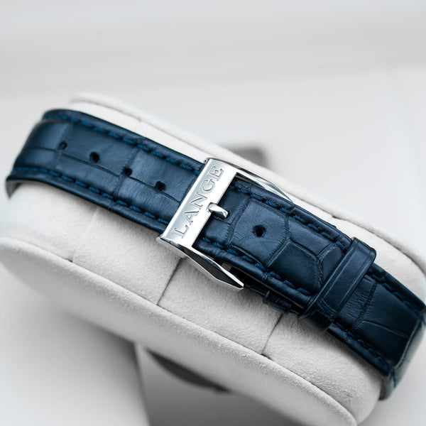 A. Lange & Sohne ‘Blue Series’ Lange-1 191.028 strap and buckle detail