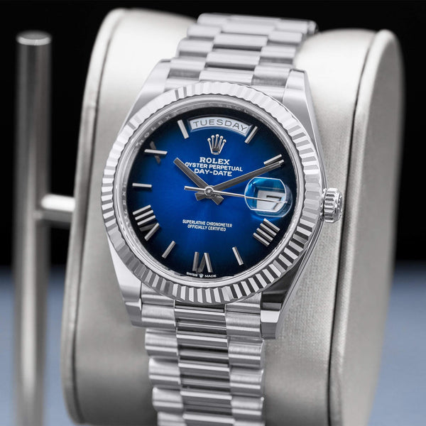 Rolex Day Date 228239 Blue Ombre Dial 40mm Box & Papers