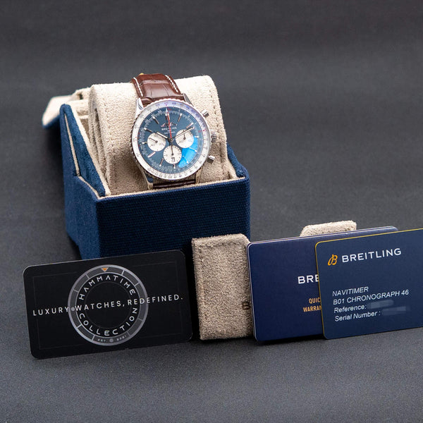 Breitling Navitimer Chronograph Blue Dial 46mm 2025 Box Papers