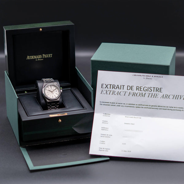 Audemars Piguet Royal Oak 15400ST White Dial with box and papers