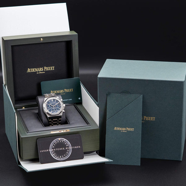 Audemars Piguet Royal Oak Chronograph 26240ST Blue Dial with box and papers