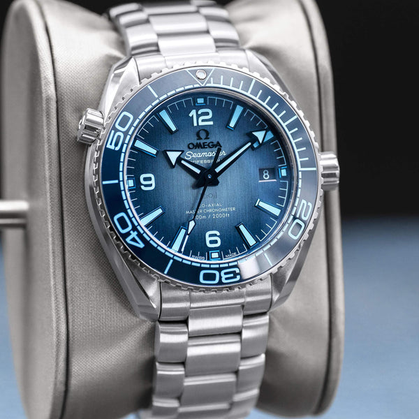 Omega Seamaster Planet Ocean “Summer Blue” Dial 39.5mm 2023 Box & Papers