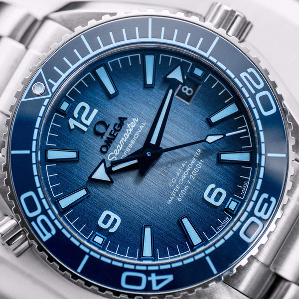 Omega Seamaster Planet Ocean “Summer Blue” Dial 39.5mm 2023 Box & Papers