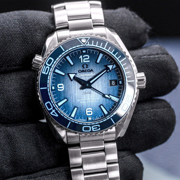 Omega Seamaster Planet Ocean “Summer Blue” Dial 39.5mm 2023 Box & Papers