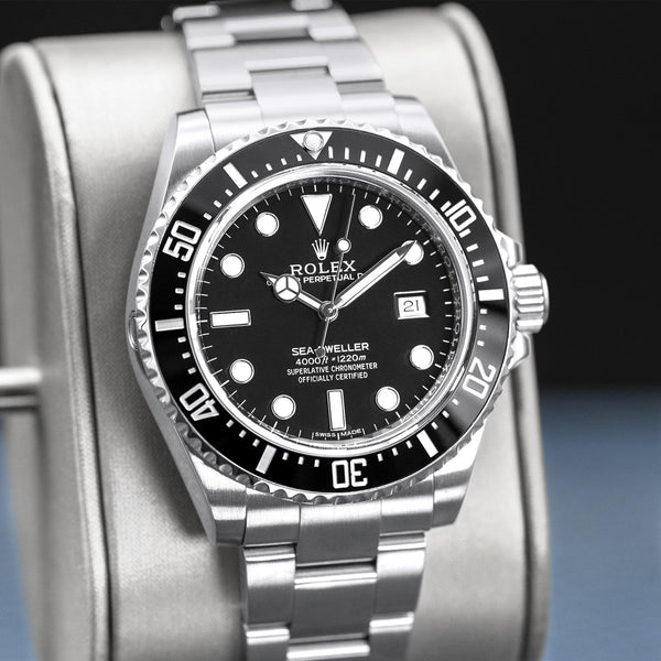 Close-up angled view of Rolex Sea-Dweller SD4K 116600