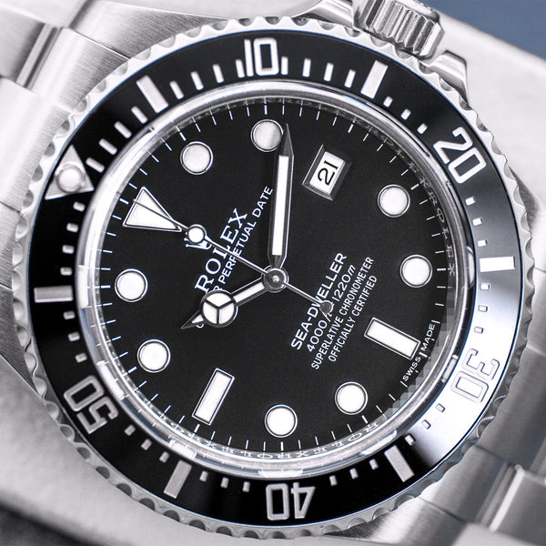 Angled macro view of Rolex Sea-Dweller SD4K 116600