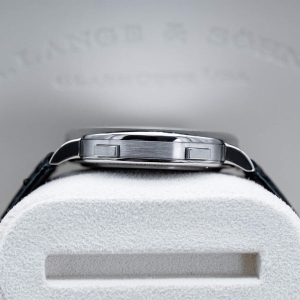 A. Lange & Sohne Saxonia Dual Time 385.026 Silver Dial 40mm 2015 Box & Papers