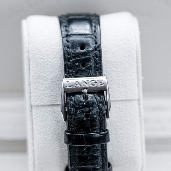 A. Lange & Sohne Saxonia Dual Time 385.026 Silver Dial 40mm 2015 Box & Papers