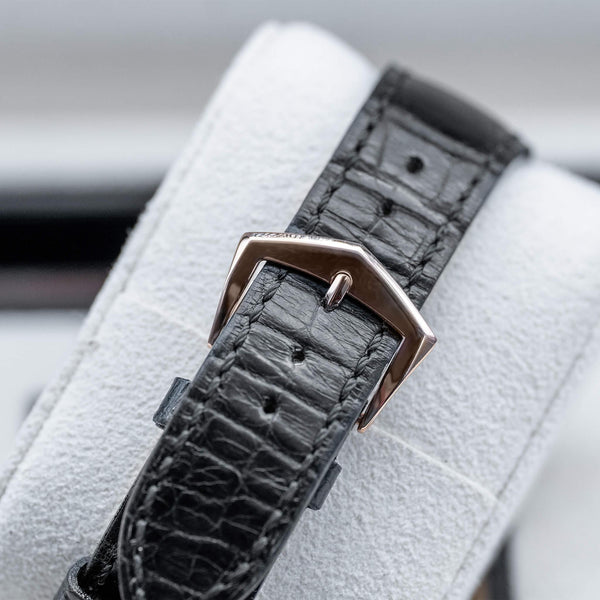 Patek Philippe Annual Calendar 5205R Rose Gold strap and buckle detail
