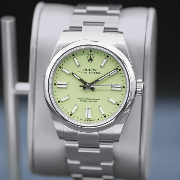 Rolex Oyster Perpetual 134300 Pistachio Dial 41mm Box & Papers