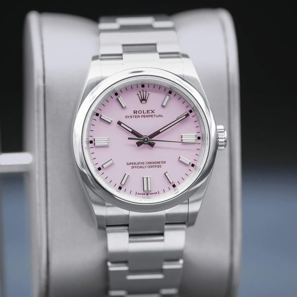 Rolex Oyster Perpetual 126000 Pink Dial 36mm Box & Papers