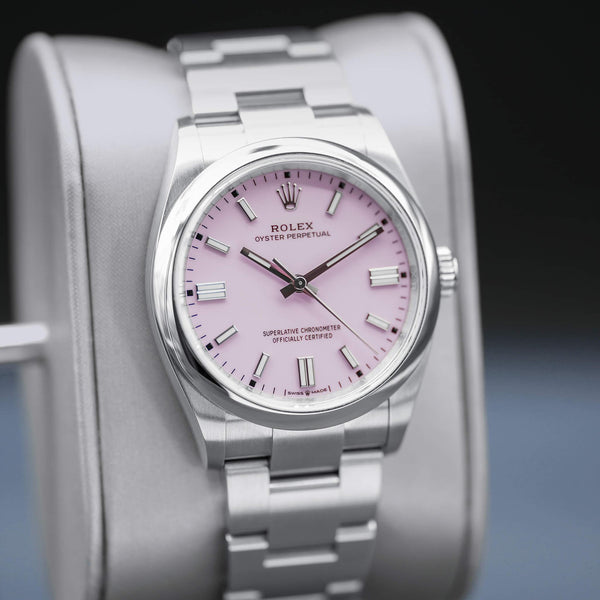 Rolex Oyster Perpetual 126000 Pink Dial 36mm Box & Papers