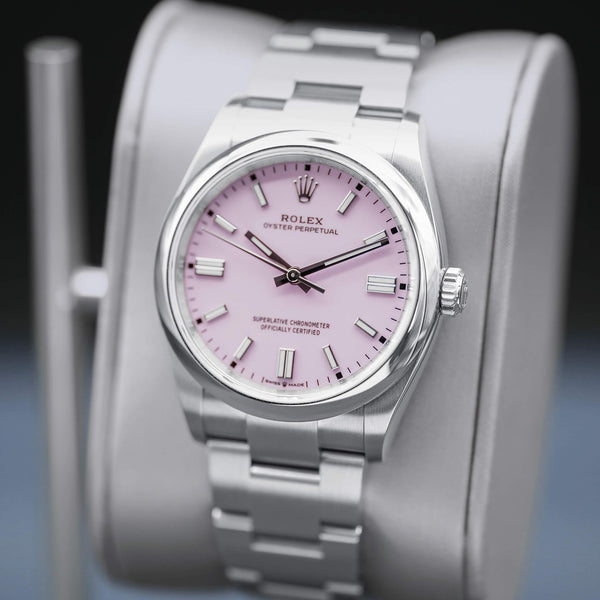 Rolex Oyster Perpetual 126000 Pink Dial 36mm Box & Papers